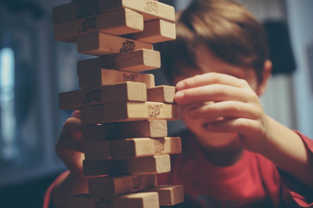 child playing bingo