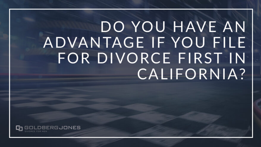 does the person who files for divorce have an advantage